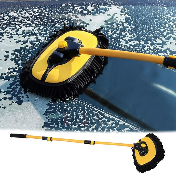 Curved Rod Car Wash Mop Brush Car Brush Soft Hair Does Not Hurt The Car Special Long Handle Telescopic Car Wash Tool Supplies, Usupdd 2025 Curved Rod Car Wash Mop