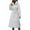 White, variant on Hvyesh Women's Winter Thicken Puffer Coat Warm Long Jacket Cozy Long Sleeve Hood Medium Length Thermal Jacket