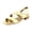 Dark Gold Faux Leather, variant on Meesha Women's Sandals Satin Pearl White Leather Size 10 M