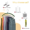 thumbnail image 2 of Organizador de leggings Volnamal con 10 clips, color verde, paquete de 1 unidad, 2 of 8