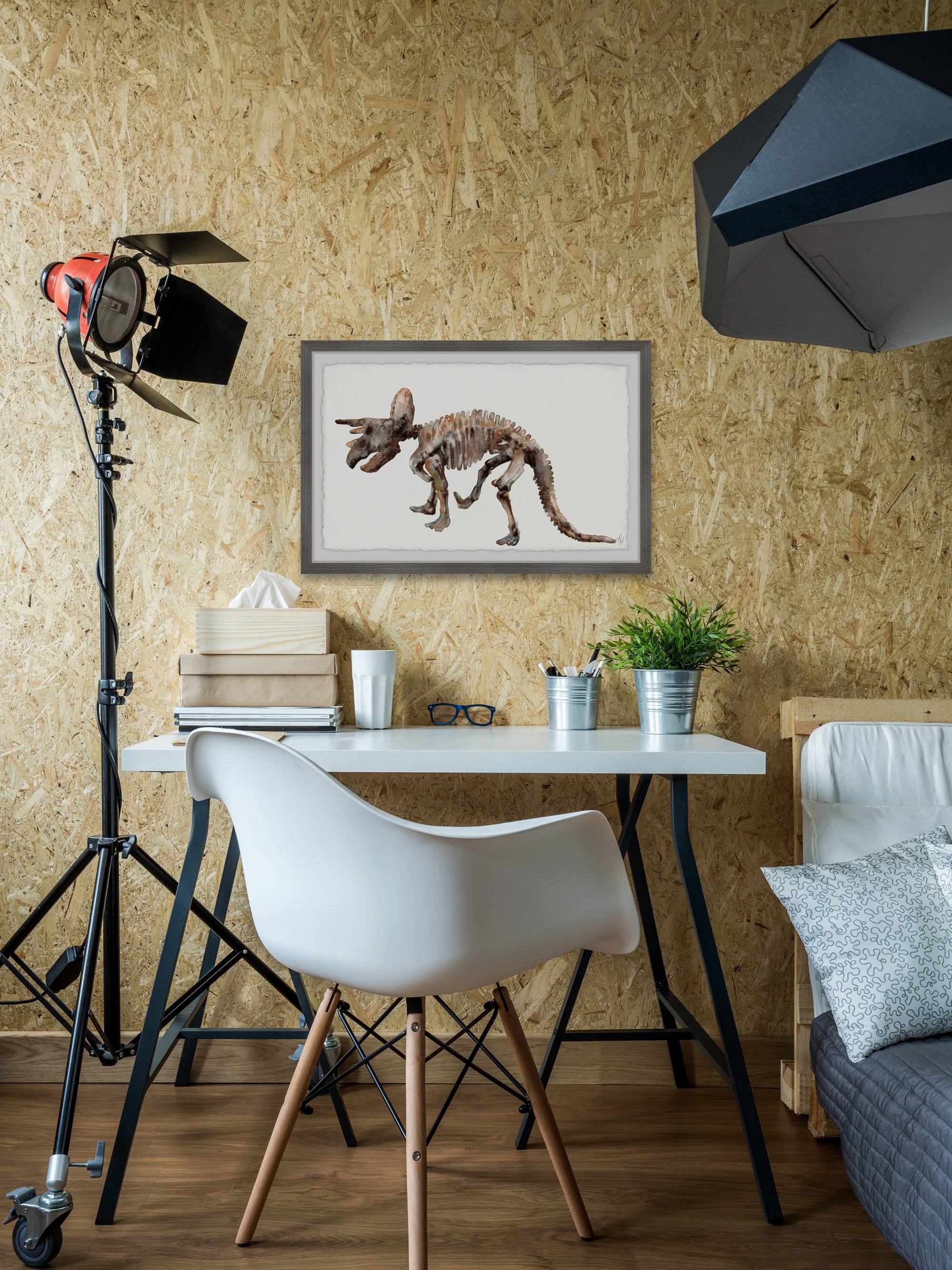 Marmont Hill Triceratops Skeleton Framed Wall Art