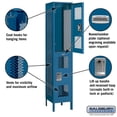 thumbnail image 3 of Salsbury Industries 82168BL-U 18 in. D Extra Wide Vented Metal Locker-Double Tier-1 Wide -Blue-Unassembled, 3 of 3