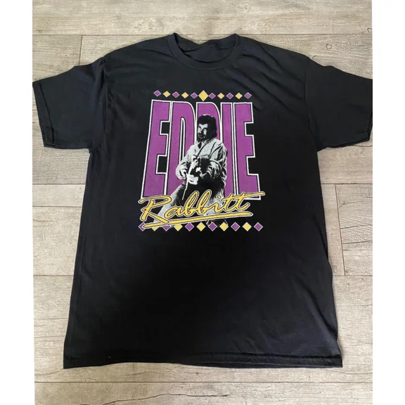 RARE Eddie Rabbit Single Concert T-Shirt Cotton Unisex Adult Tee PR730