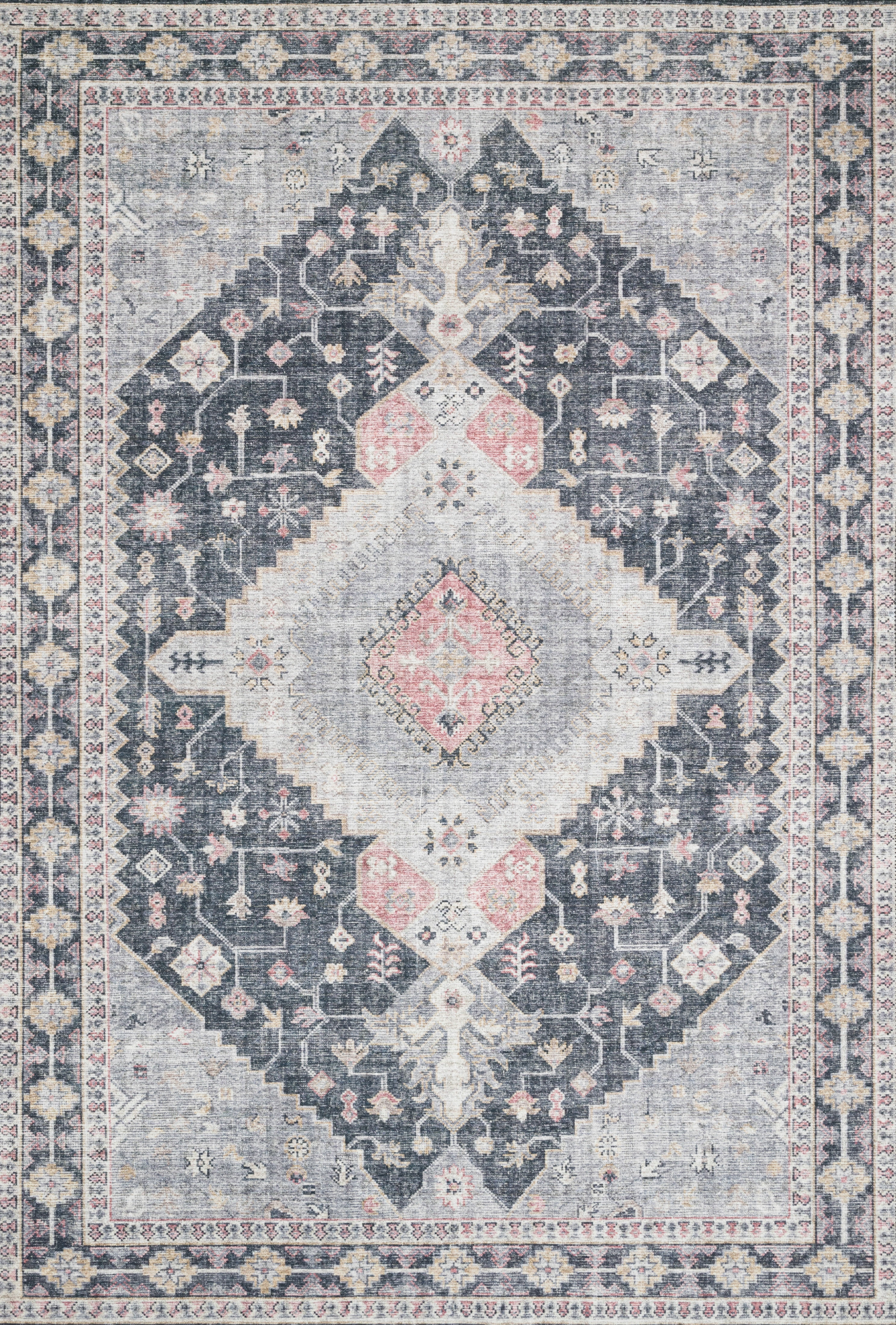 SKY-02 Charcoal, Multi 7 x 9 Oval Size Rug