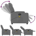 thumbnail image 3 of vidaXL Massage Recliner Chair Dark Grey Fabric, 3 of 5