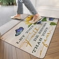 thumbnail image 3 of Sunflower Wood Colored Flowers (3) Door Mat 30 X 17 Inch Welcome Doormat Indoor Outdoor Entrance Floor Mat Non Slip Spring Summer Decor Rubber Mats, 3 of 6