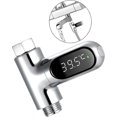 thumbnail image 1 of high quality Bath Thermometers, LED Water Thermometer Digital Display Shower Temperature 0~100 Celsius/Fahrenheit, 360 Rotating, 1 of 5