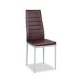 thumbnail image 2 of YYAo Dining Chair,Bar Chairs,Dining Chairs,4 pcs PVC Leather Dining Side Chairs Elegant Design -Coffee, 2 of 7