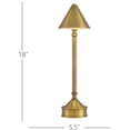 thumbnail image 2 of Currey And Company 6700-0007 Traipse 18" Tall Led Buffet Table Lamp - Brass, 2 of 7
