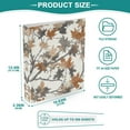 thumbnail image 5 of Brown Leaves Pattern 3 Ring Hardcover Binders 1.5in Round Rings for Letter-Size Folder Paper Organizer Pockets for Office Student Recipe, 5 of 9