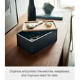 thumbnail image 3 of Yamazaki Home Accessory Box, Walnut, Polystone, Lid, No Assembly, 3 of 8
