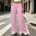 thumbnail image 6 of Jovrlynd Womens Wide Leg Sweatpants Pocket Straight Fleece Lined Elastic High Waist Fall Winter Sweat Pants 2026, 6 of 7