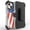 American Flag, variant on For Apple iPhone 13 6.1 inch Heavy Duty Defender Armor Hybrid Case Cover With Clip Black/Black
