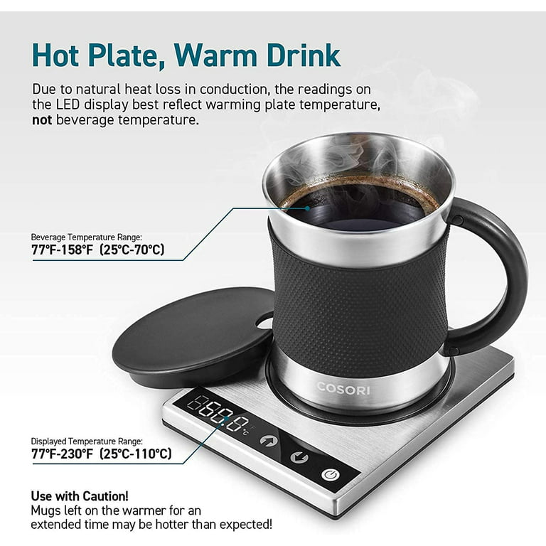 Coffee Cup Tea Warmer Electric Heating Plate for Home Office Hot or Warm