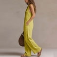 thumbnail image 6 of Edvintorg Rompers for Women Summer V-Neck Sleeveless Casual Dressy Wide Leg Jumpsuits with Pockets Plus Size Fashion Travel Jumpers, 6 of 8