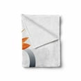 thumbnail image 2 of Letter B Soft Flannel Fleece Throw Blanket, Bird of Paradise Typography Flower Alphabet Character Font Design Print, Cozy Plush for Indoor and Outdoor Use, 50" x 70", Orange Green Grey, by Ambesonne, 2 of 6