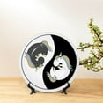 thumbnail image 6 of Gaeub Unicorn in Yoga Print Ceramic Plate,Dinner Plates,Bone China Decorative Plates with Display Stand,Art Ceramic Ornaments for Wall Hanging Decoration-6in, 6 of 6