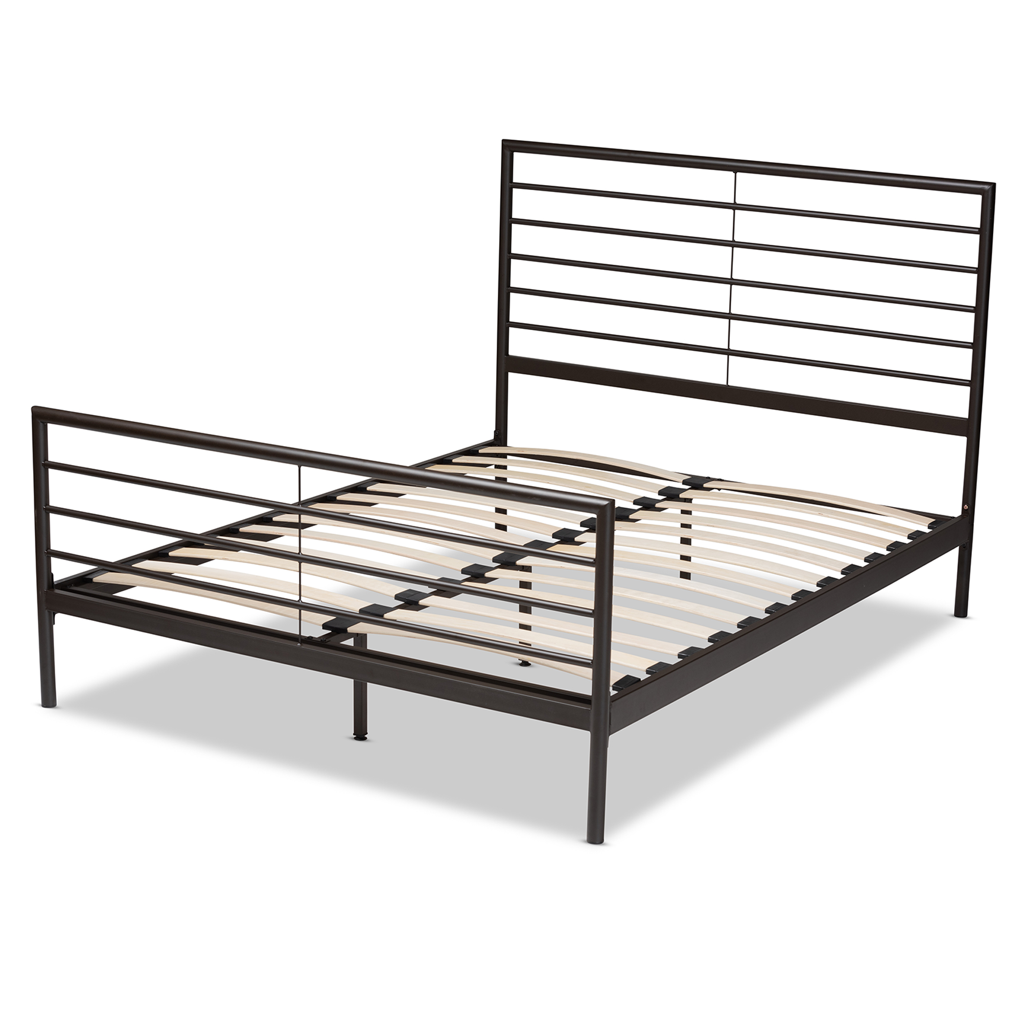 Baxton Studio Alva Modern Engineered Wood Platform Bed, Full, Black