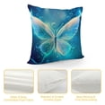thumbnail image 4 of HENGT Blue Dragonfly Throw Pillow Covers,Glowing Pillow Cases Decorative Square Pillowcases for Home Bed Sofa Living Room Farmhouse Outdoor, 4 of 5