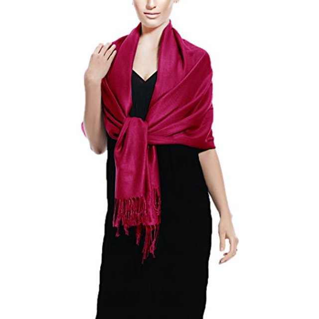 Peach Couture Soft and Silky Bamboo Rayon Pashmina Feel Shawl Scarf Wrap