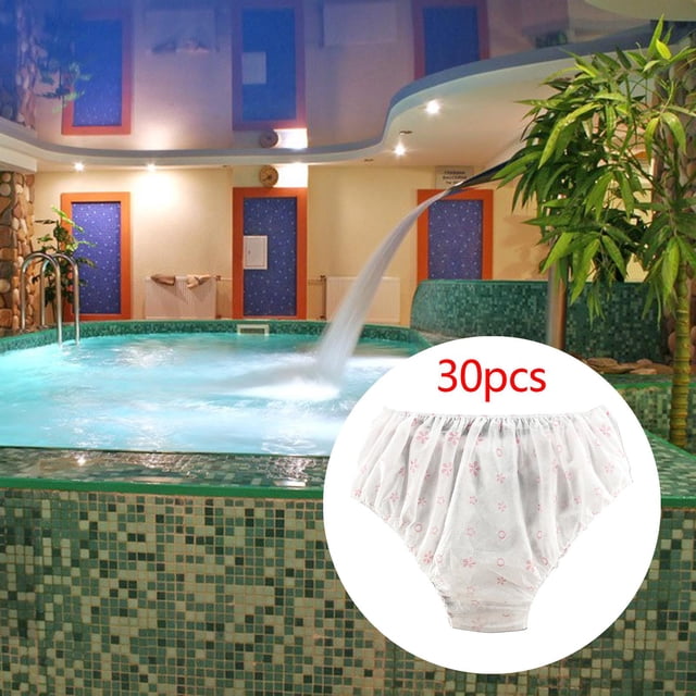 30x bragas desechables, práctica ropa interior portátil transpirable para SPA, depilación con cera para mujeres Blanco Colcomx bragas desechables