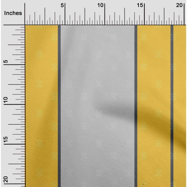 oneOone Polyester Lycra Fabric Wide Stripe Printed Fabric 1 Yard 56 Inch Wide
