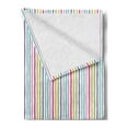 thumbnail image 2 of Abstract Soft Flannel Fleece Throw Blanket, Colorful Happy Illustration of Grunge Style Colorful Stripes in Summer Colors, Cozy Plush for Indoor and Outdoor Use, 50" x 70", Multicolor, by Ambesonne, 2 of 5