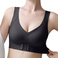 thumbnail image 4 of Posture Support Bra Bralettes for Women Front Closure Bras Supportive Bras Lightweight Padded Bra Push Up Bras Comfy Soft Bra Supportive Bra Bras for Women Jelly Bras for Women Black L, 4 of 9