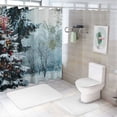 thumbnail image 7 of Orinice Christmas Tree Snow Park Bathroom Decor Set Colorful Luxurious Graphic Print Polyester Fabric Shower Curtain Set with Hooks 69x72, 7 of 7