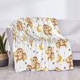 thumbnail image 4 of Throw Blanket for Couch, Cute Banana Monkey Super Soft Fuzzy Comfy Warm Throw Blanket, Cuteness Lightweight Cozy Plush Flannel Blanket & Throws for Sofa and Bed All Season, 4 of 5