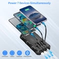 thumbnail image 2 of Solar Charger Power Bank 49800mAh Wireless Charger QC 3.0 Fast Charging Power Bank 8 Outputs 4 Inputs Solar Portable Charger Compatible with All Mobile Devices,SOS/Strobe/Strong Flashlights Green, 2 of 8