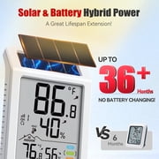 BaldrTherm Digital Solar Powered Indoor Outdoor Thermometer