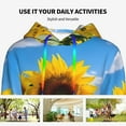 thumbnail image 4 of Sikiie Sky Golden Sunflower Field B Women's Casual Hoodies Long Sleeve Lightweight Pullover Tops Loose Sweatshirt-X-Large, 4 of 7