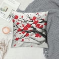 thumbnail image 2 of Nawypu  Nature Throw Pillow Cushion Case Sakura Blossom Japanese Cherry Tree Garden Summertime Vintage Cultural Print, Modern Accent Double-Sided Digital Printing,  Grey Vermilion, 2 of 5