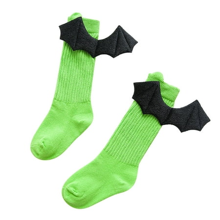 

Children s Socks Stockings Solid Color Wing Bow Half High Tube Pile Pile Socks High Ankle Socks 9 Toddler Socks Fuzzy Kids Socks No Show Kids Socks Cut Clothes for Girls Fling Sock Kids Christmas