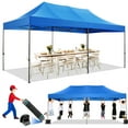 thumbnail image 6 of SANOPY 10' x 20' Canopy Tent EZ Pop Up Party Tent Portable Instant Commercial Heavy Duty Outdoor Market Shelter Gazebo with Roller Bag, Blue(Windproof Upgraded), 6 of 8