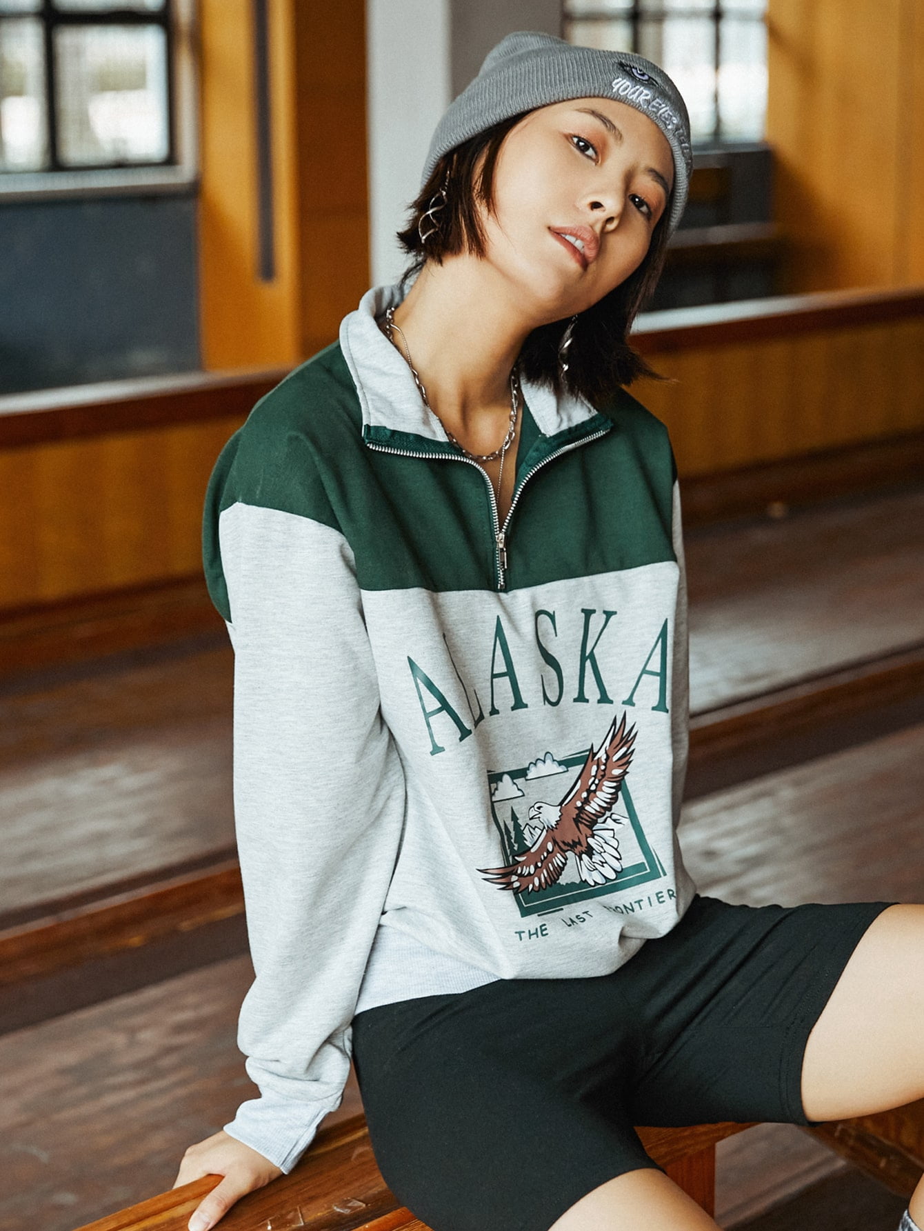 Half Placket Pullover 12011202W54971 