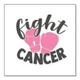 thumbnail image 1 of DistinctInk Custom Bumper Sticker - 4" x 4" Decorative Decal - White Background - Pink Ribbon Cancer - Fight Boxing Gloves, 1 of 2