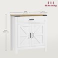 thumbnail image 3 of HOMCOM Sideboard with 1 Drawer 1 Storage Cabinet Buffet Cabinet, White, 3 of 9