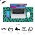 thumbnail image 5 of Long Mouse Pads for Desk,Green and Black Of Leopard Print Desk Mats on Top Of Desks, Desk Mouse Pad Extra Large with 3mm Non-Slip Base and Stitched Edge for Gaming,Office,Work,Home 31.5"x15.7", 5 of 6