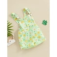 thumbnail image 3 of Bagilaanoe Toddler Baby Girl Jumpsuit Shorts Sleeveless Floral Print Romper Overalls 6M 12M 18M 2T 3T 4T 5T 6T Kids Short Pants Summer Clothes, 3 of 7