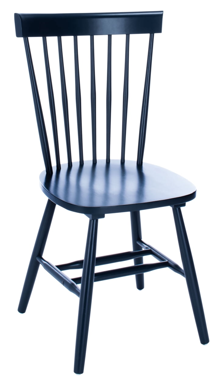SAFAVIEH Parker Solid 17 in. H Spindle Dining Chair, Navy, Set of 2