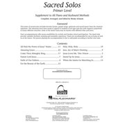 Sacred Solos: Primer, (Paperback)
