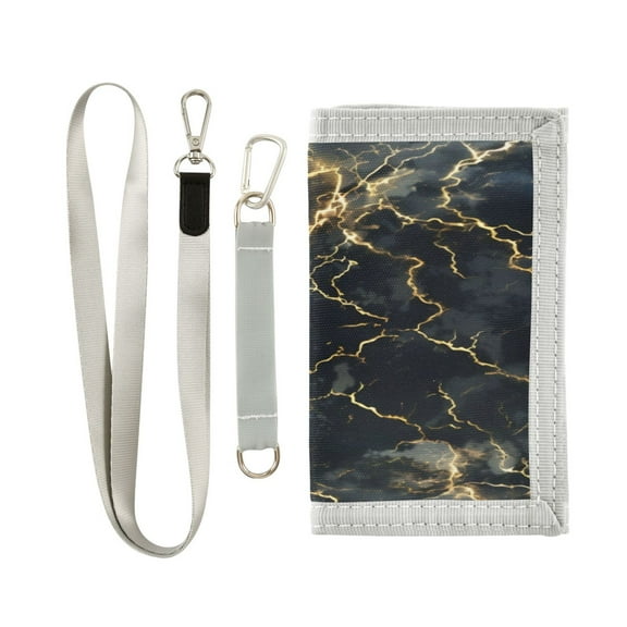 Cloth Purse Boys' Novelty Wallets Girls' Novelty Wallets Men's Wallets Women's Wallets Card Wallet Cash Wallet Student ID Bag Coin Wallet Golden Lightning