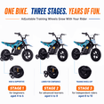 thumbnail image 6 of IVFJFV Electric Dirt Bike,up to 6.21 mph, 24V Electric Dirt Bike with Removable Training Wheels for Child 8+,SKY BLUE, 6 of 9