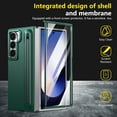 thumbnail image 2 of Case for Samsung Galaxy Z Fold 7, Camea Frame Stand, with Stylus and Stylus Holder, Tempered Glass Screen Protector, Metal Buttons Matte PC Shockproof Case for Samsung Galaxy Z Fold 7, Darkgreen, 2 of 12