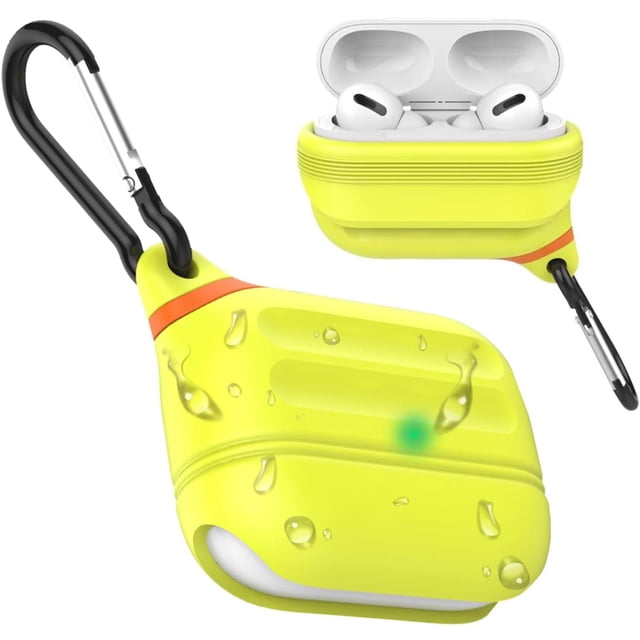 Funda para AirPods Pro 2 resistente al agua ATIMIRA Night Glow Yellow