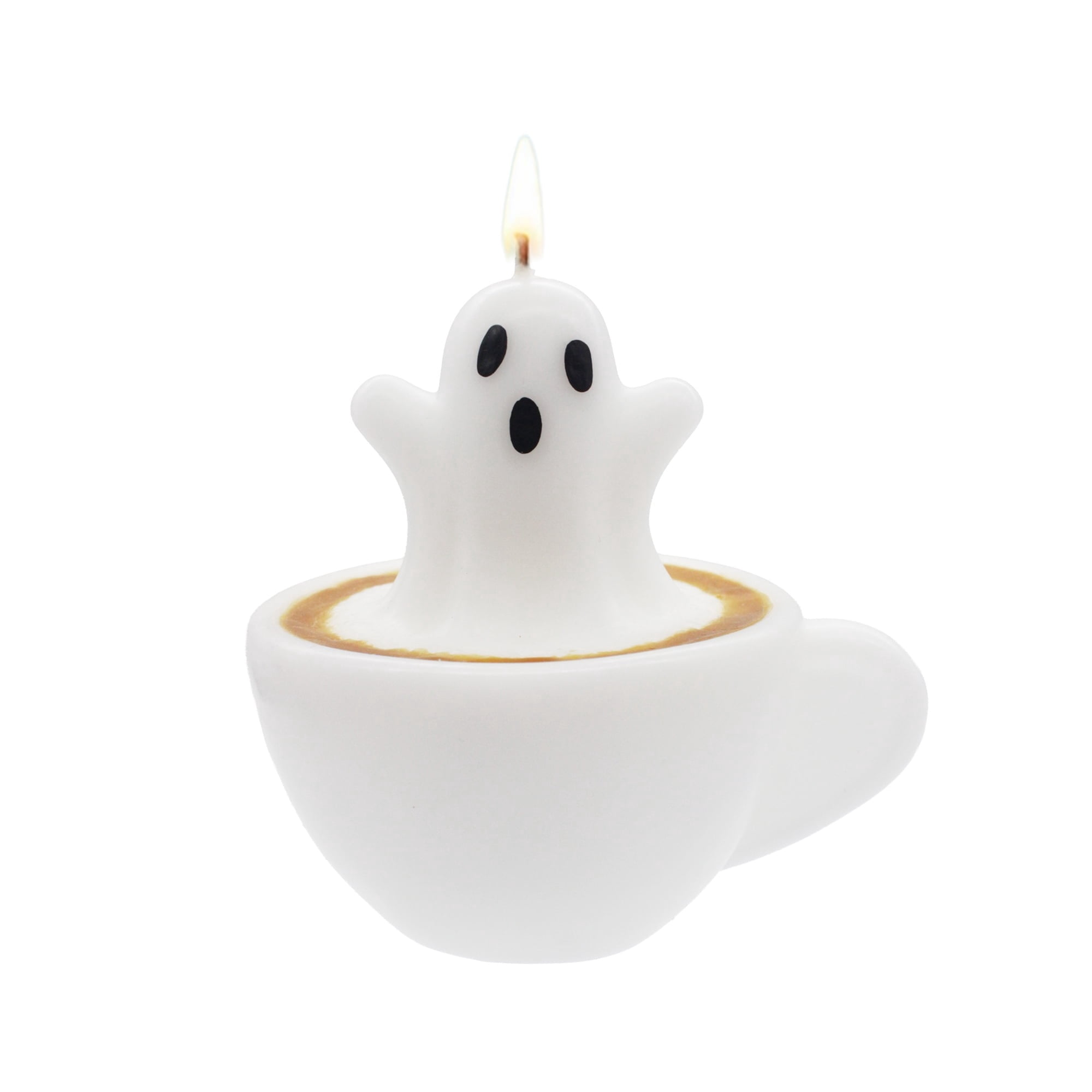 Ghost in Coffee Cup Candle, White, Halloween by Way To Celebrate