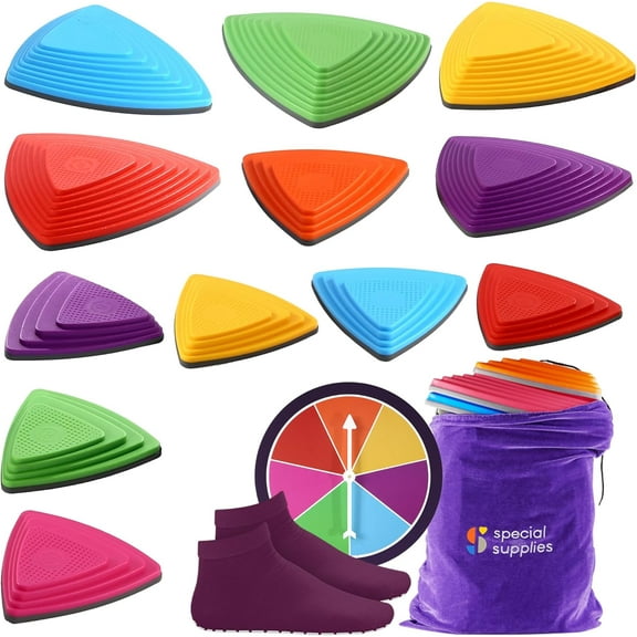 Special Supplies Stepping Stones for Exercise and Balance Coordination, Set of 12