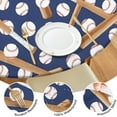 thumbnail image 4 of Baseball Bats and Balls Pattern Round Fitted Tablecloth with Elastic Edge,Dining Table Cover Waterproof,Outdoor Round Tablecloth for Camping,Dining,Indoor and Outdoor, 4 of 7